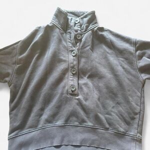 Target Women's Gray Turtleneck Button Pullover Sweater